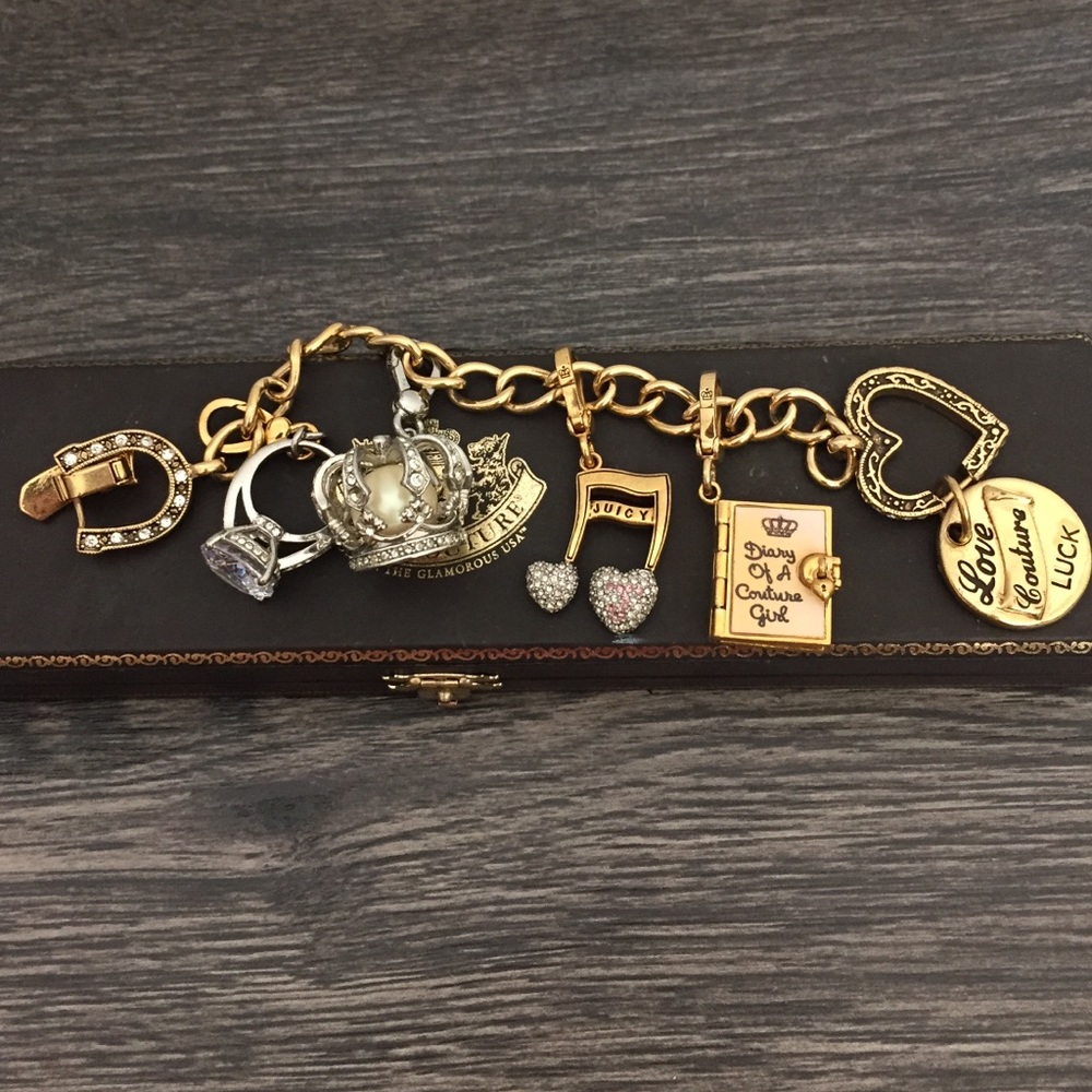 - Juicy Couture charm bracelet with charms